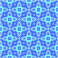 Geometric vector pattern with azure and blue color. simple ornament for wallpapers and backgrounds.