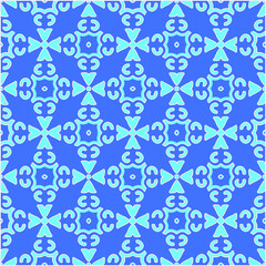 Geometric vector pattern with azure and blue color. simple ornament for wallpapers and backgrounds.