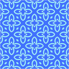 Geometric vector pattern with azure and blue color. simple ornament for wallpapers and backgrounds.