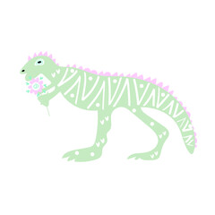 Dinosaur cartoon vector illustration