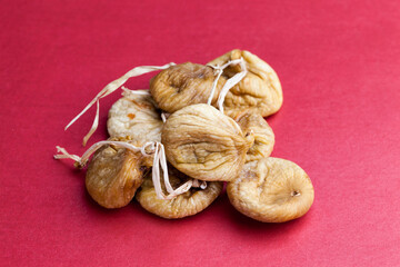 dried yellow figs close up