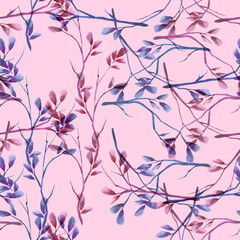 Milky pink leaf pattern, creative concept for summer, vacation, sunny day, modern decorative elements