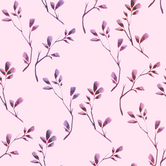 retro floral wallpaper and violet design with tkin branches