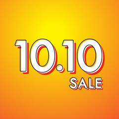 Shopping Day 10.10 poster. Shopping Day 10.10 Biggest Sale of the Year Vector Template Design Illustration.