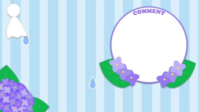 配信背景【梅雨の紫陽花 高解像度】