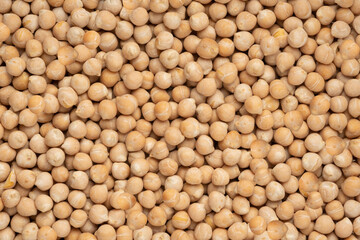 chickpeas pile. food background, texture