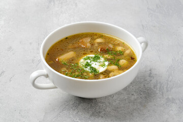 Mushrooms and potato soup