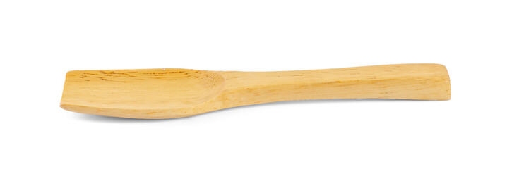 Wooden kitchen spatula isolated on a white background. This has clipping path