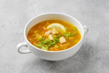 Vegetable and fish soup