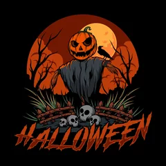 Muurstickers halloween vector illustration © TFamz