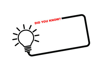 did you know sign on white background	