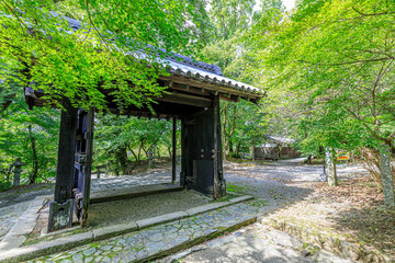 Fototapeta premium 夏の秋月城跡 黒門 福岡県朝倉市 Akizuki Castle Ruins in Summer Fukuoka-ken Asakura city