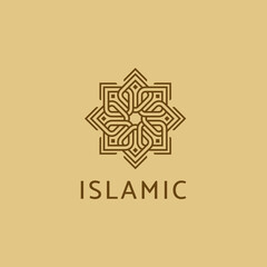 Islamic logo line octagonal shape