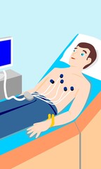 Person doing Electrocardiogram