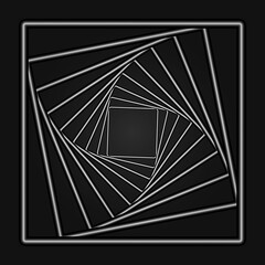 Swirling symbol. Optical illusion. Tunnel abstract. Twisted colored circle 3d. Design with neon, stroke, lines and flow. Vector illustration.
