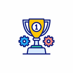 Winner Cup icon in vector. Logotype