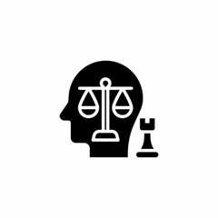 Strategic Decision and Balance icon in vector. Logotype