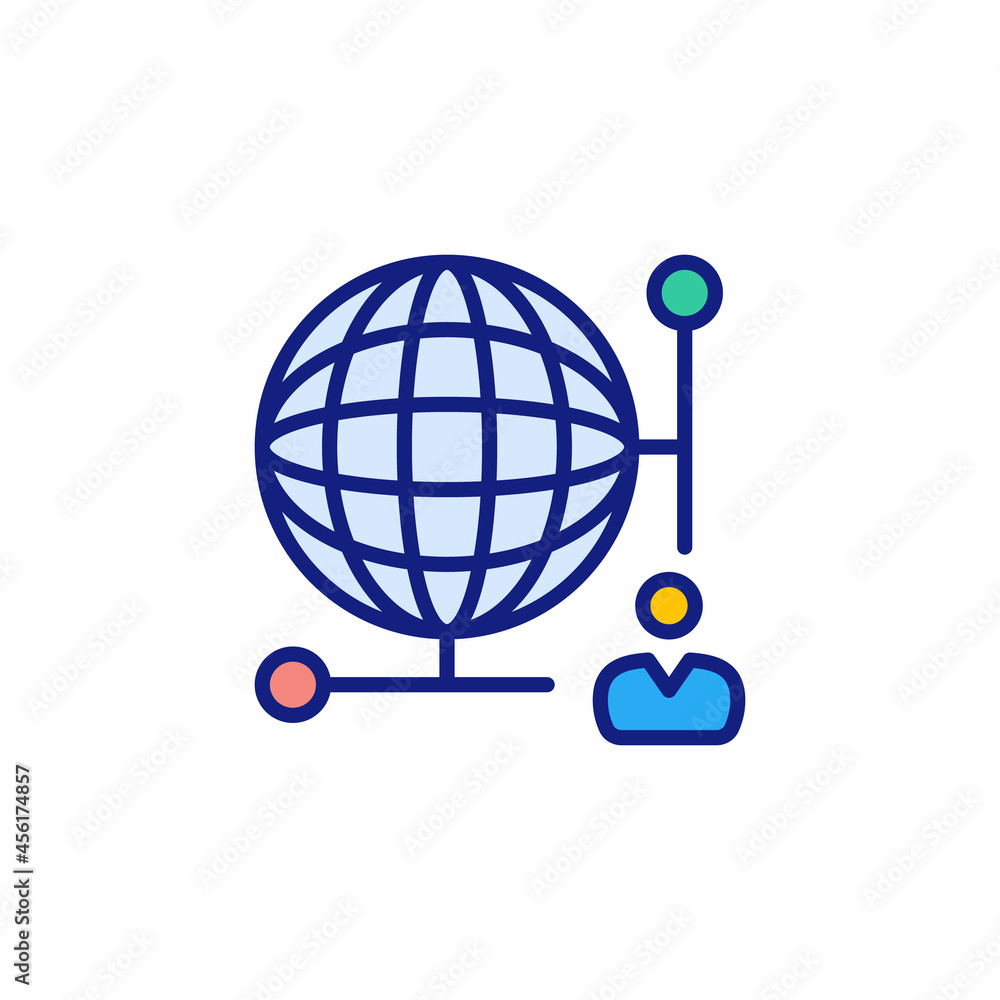 Wall mural Global Connection icon in vector. Logotype