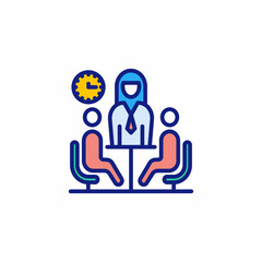 Meeting icon in vector. Logotype