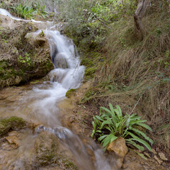 Pequeña cascada cerca de la población de Chera, en la provincia de Valencia. Comunidad...
