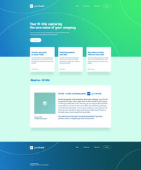 Simple clean landing page | Aligned to pixel grid | Separate layers named properly