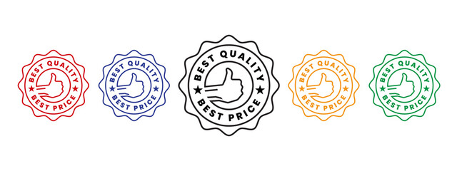 Best Seller and Best Price recommended logo badge or icon vector template