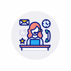 Support icon in vector. Logotype