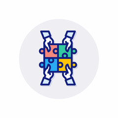 Teamwork icon in vector. Logotype