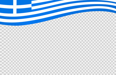Waving flag of Greece isolated  on png or transparent  background,Symbol  Greece ,template for banner,card,advertising ,promote, vector illustration top gold medal sport winner country