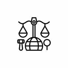 Law icon in vector. Logotype