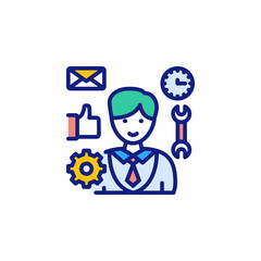 Customer Support icon in vector. Logotype