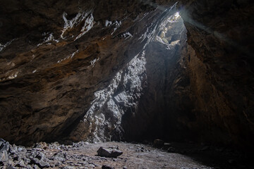 View from the inside of the cave Chapel on Cape Maly Kadilny