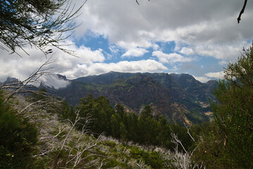 clouds over the mountains