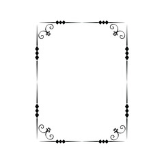 Vintage calligraphic frames vector icon. retro elegant ornamental borders illustration sign. old mirror Symbol.