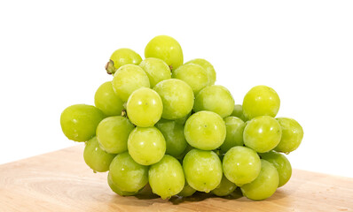 Shine Muscat Grape isolated on white background.