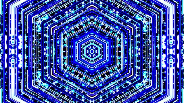 Abstract Kaleidoscope pattern with full colors. Magic mandala. 4k