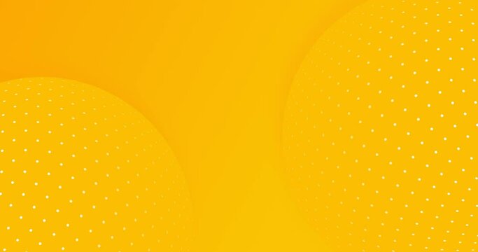 Looped halftone 3d sphere hot yellow color autumn animation. 4k sunny yellow abstract animated circular background. Seamless looping light orange curve video wallpaper. Dynamic wave lines. Dotted sun