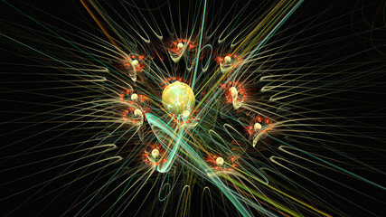3d effect abstract fractal graphic 