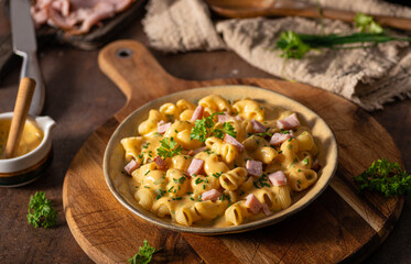 Delicous pasta with cheese sauce
