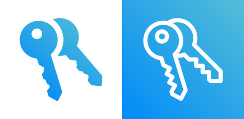 Key icon. Unlock, access and security system symbol