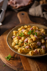 Delicous pasta with cheese sauce
