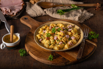 Delicous pasta with cheese sauce