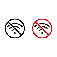No Wifi sign icon