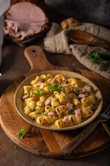 Delicous pasta with cheese sauce