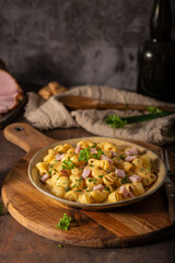 Delicous pasta with cheese sauce