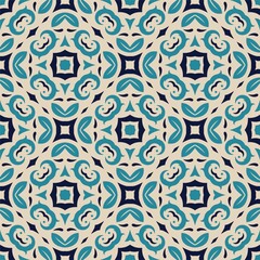 Three colors seamless abstract shape. Simple pattern ornament background