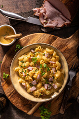 Delicous pasta with cheese sauce
