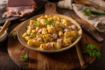 Delicous pasta with cheese sauce