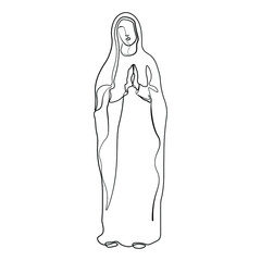 continuous line drawing of Nativity of Jesus