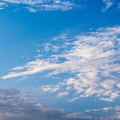 Fototapeta na wymiar Beautiful blue sky with white clouds.
